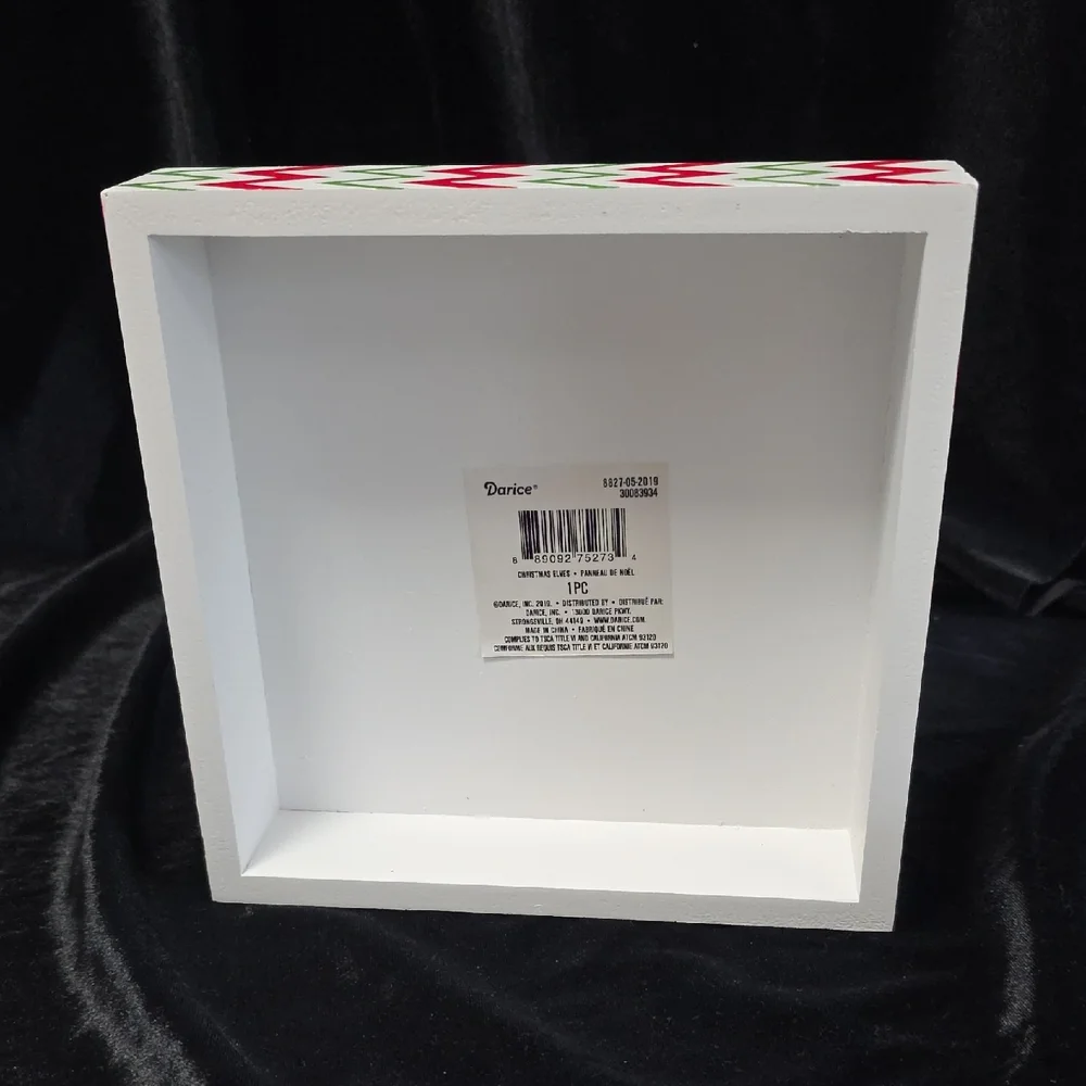 Darice SANTA'S ELVES SEE EVERYTHING Shelf-sitter Sign 7x7x1.5 NWOT